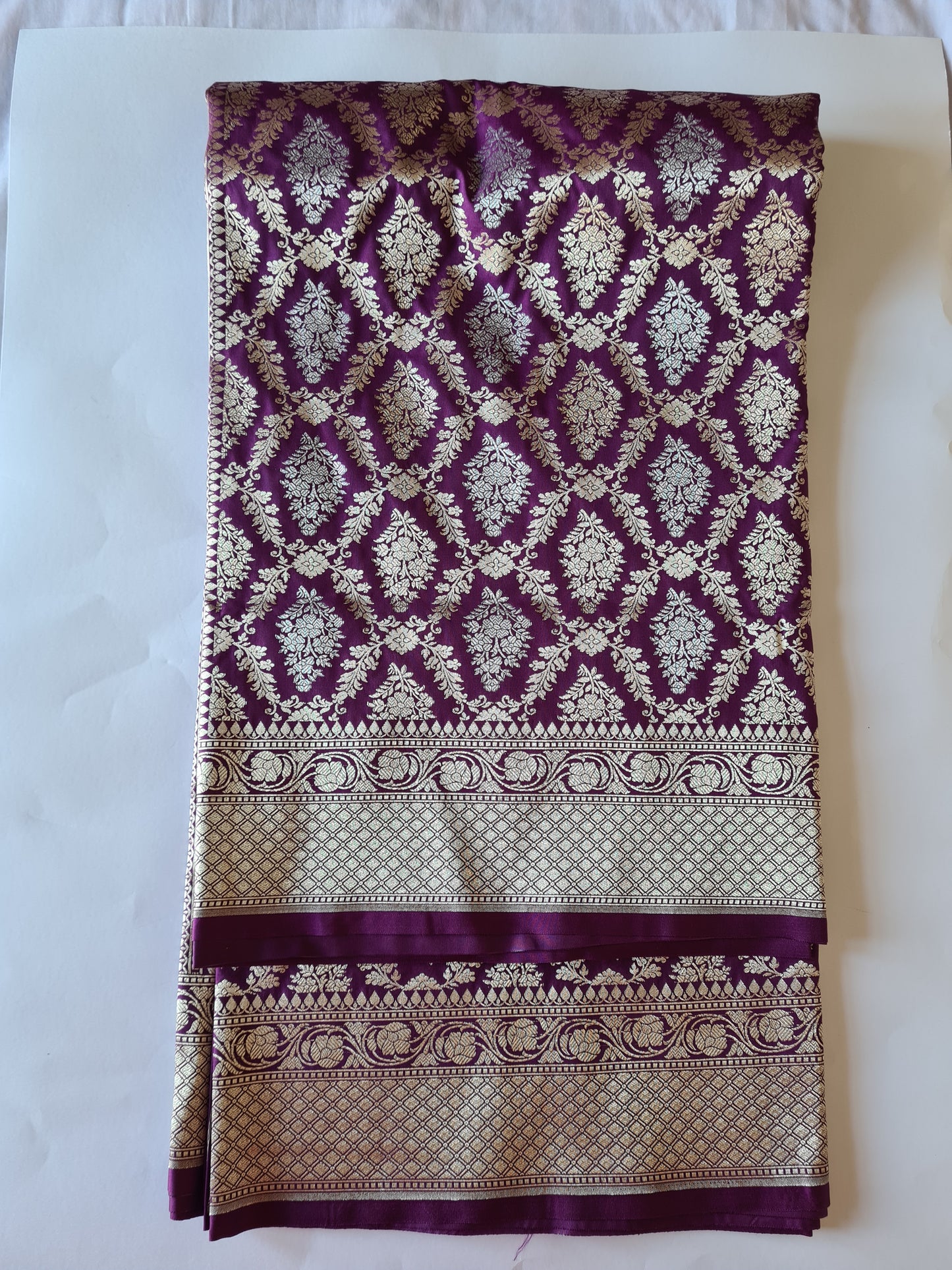 Sona Roopa Mashru Katan Silk Wine