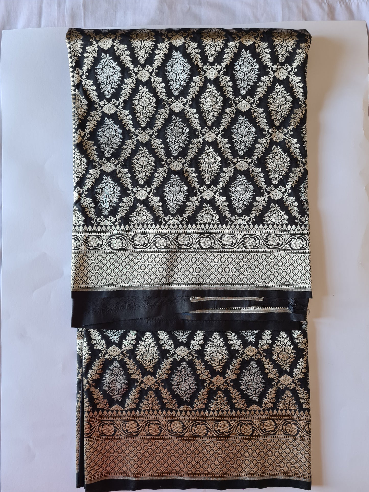 Sona Roopa Mashru Katan Silk Black