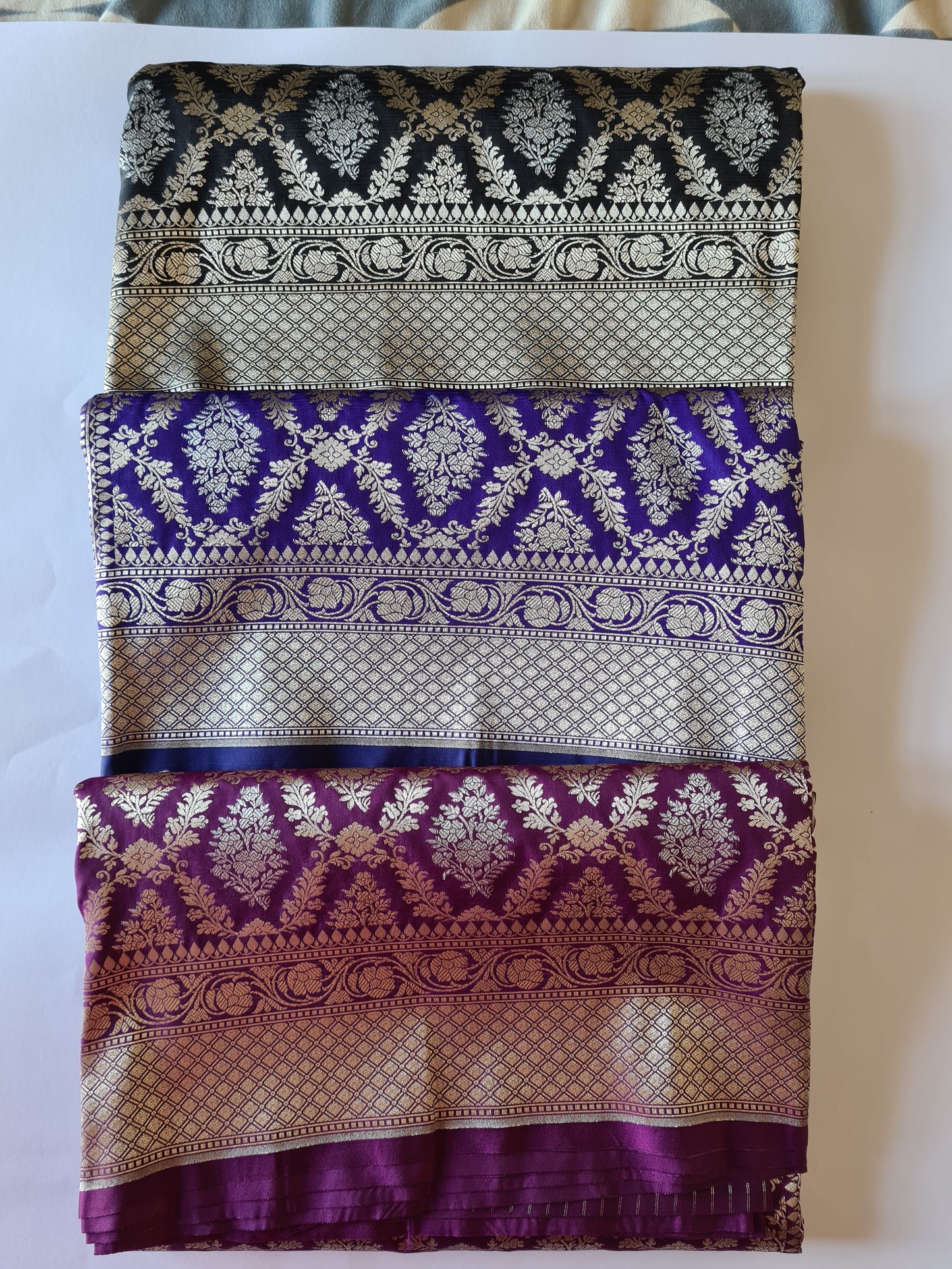 Sona Roopa Mashru Katan Silk Black