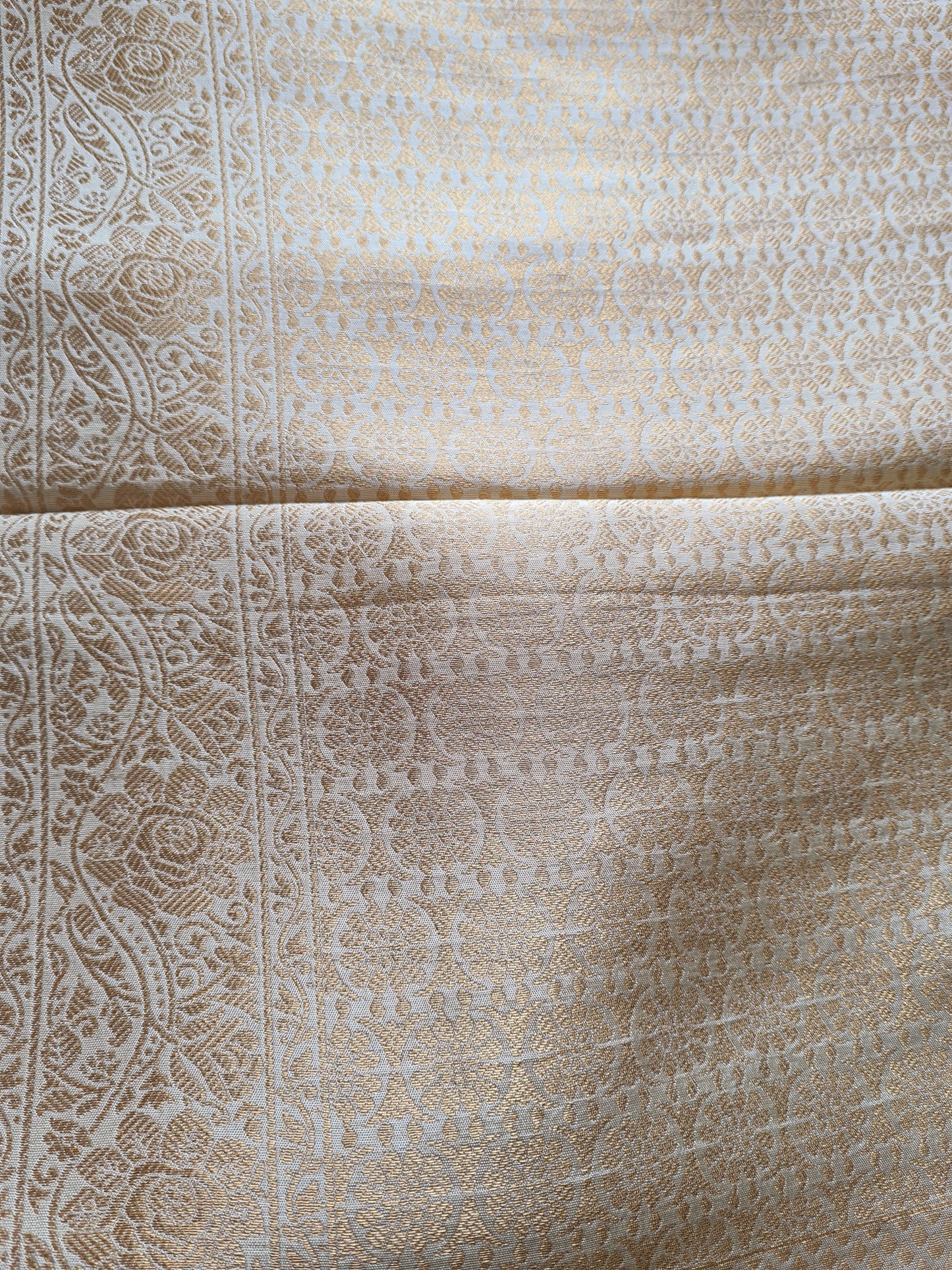 Mashru silk Beige Off white