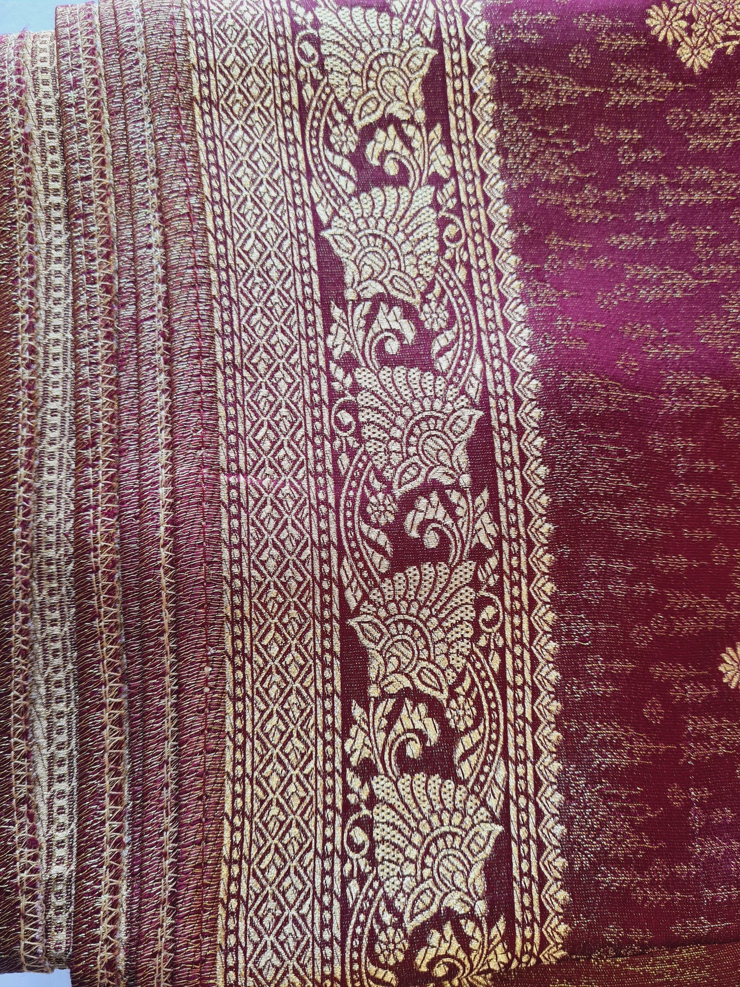 Pure Mashru Zari Maroon