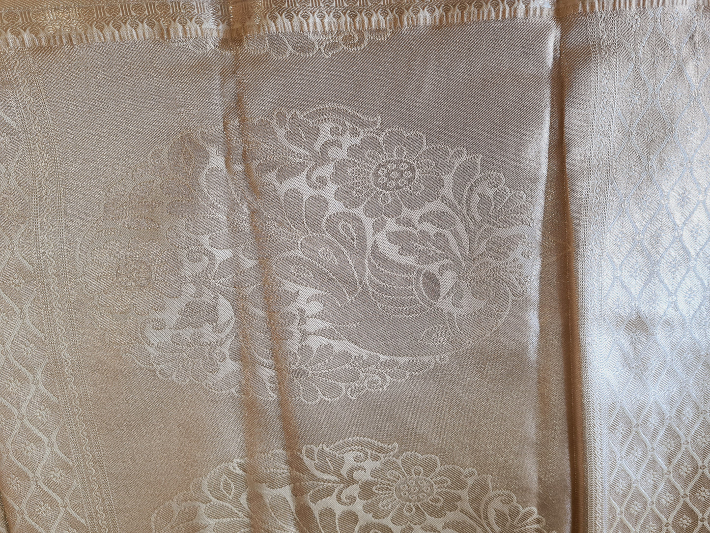 Semi Kanchi Gold saree