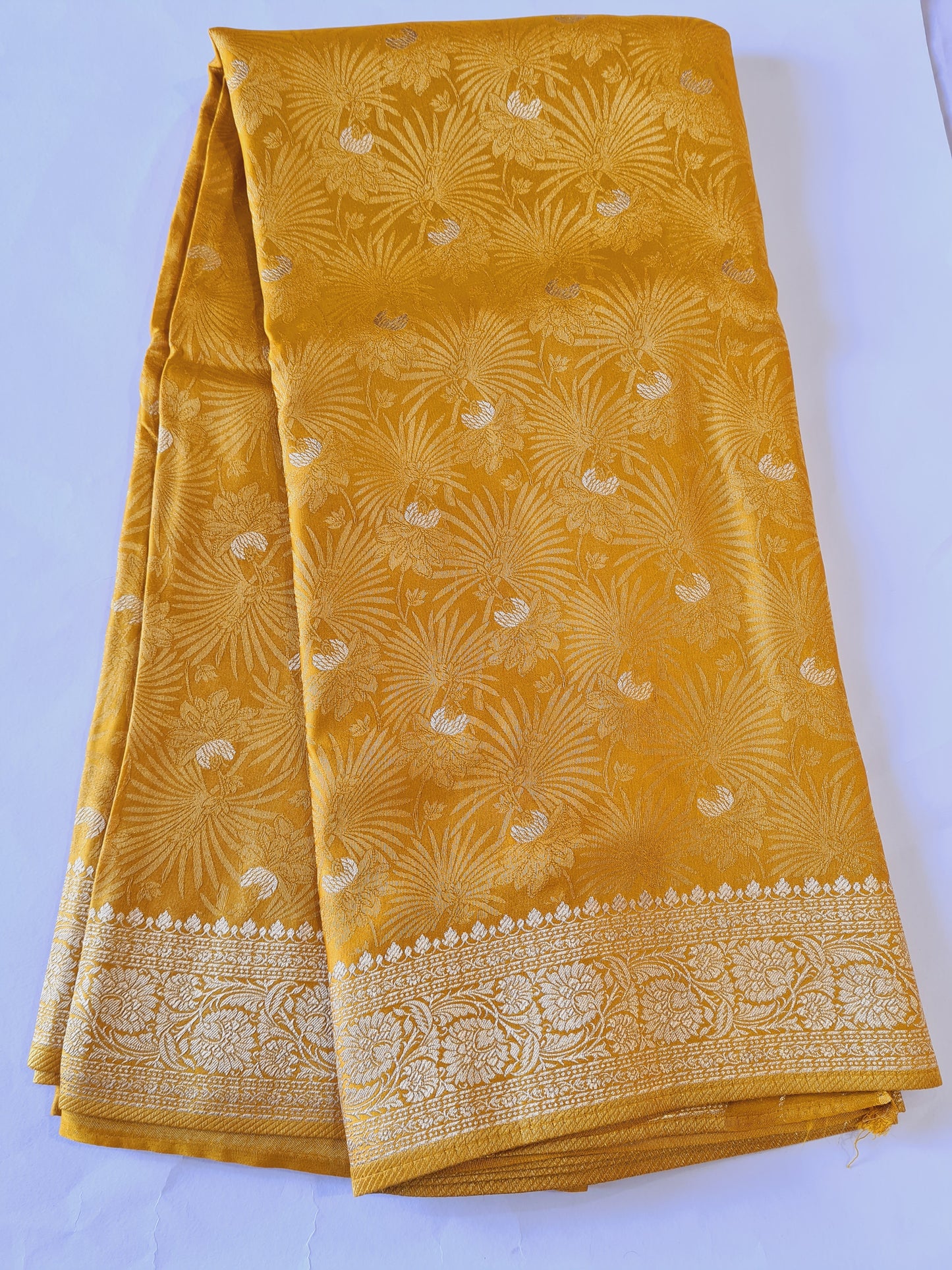 Pure Mashru Zari Yellow