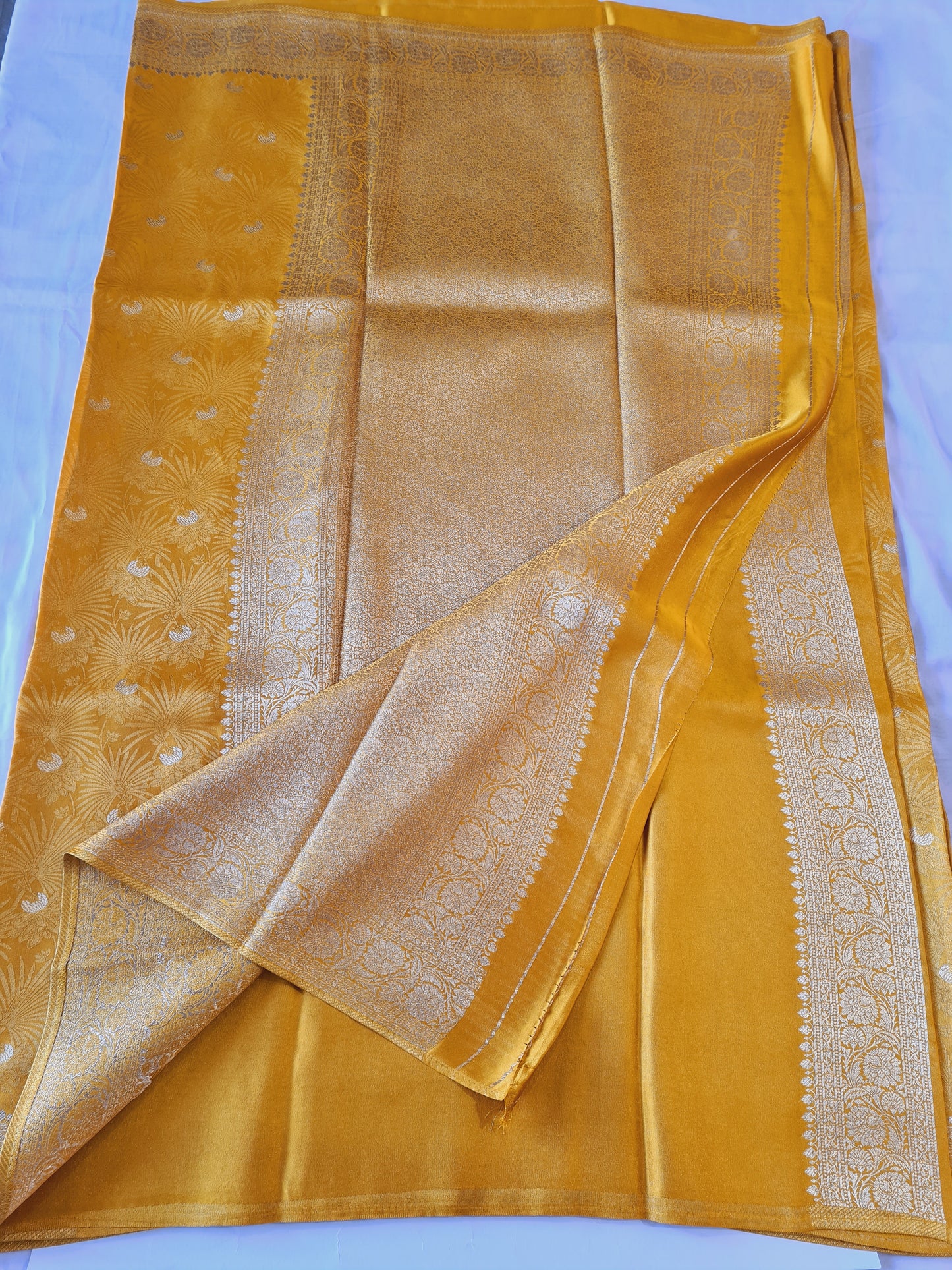 Pure Mashru Zari Yellow