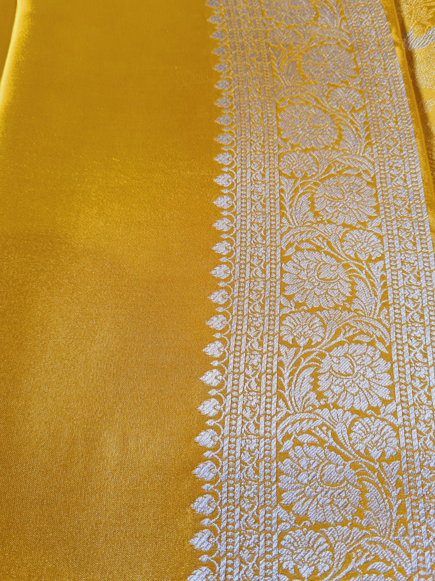 Pure Mashru Zari Yellow