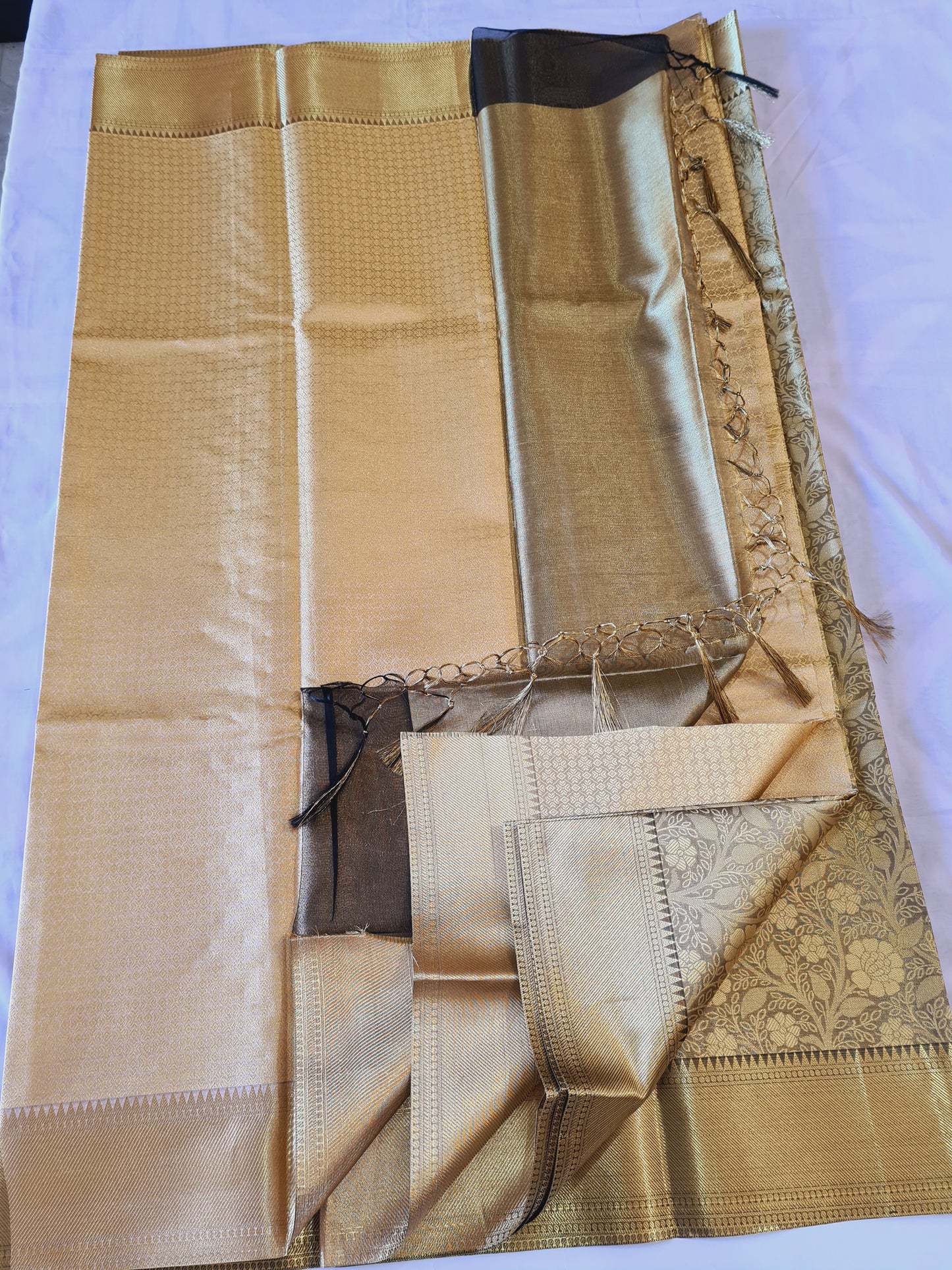 Banarasi Gold Tissue Black