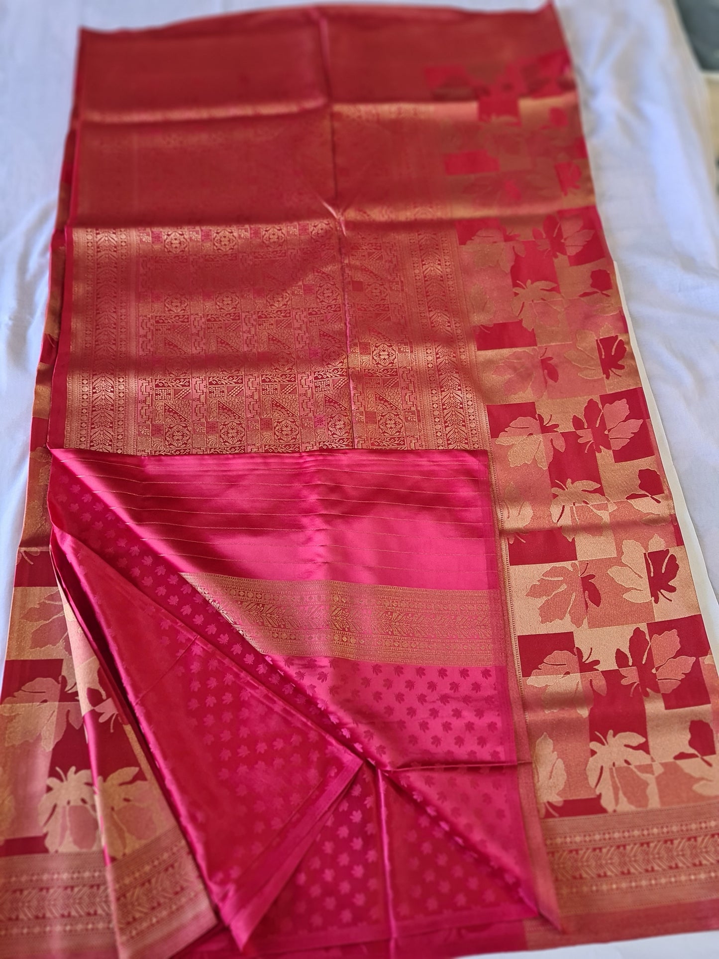 Jacquard Soft Silk Ruby Pink