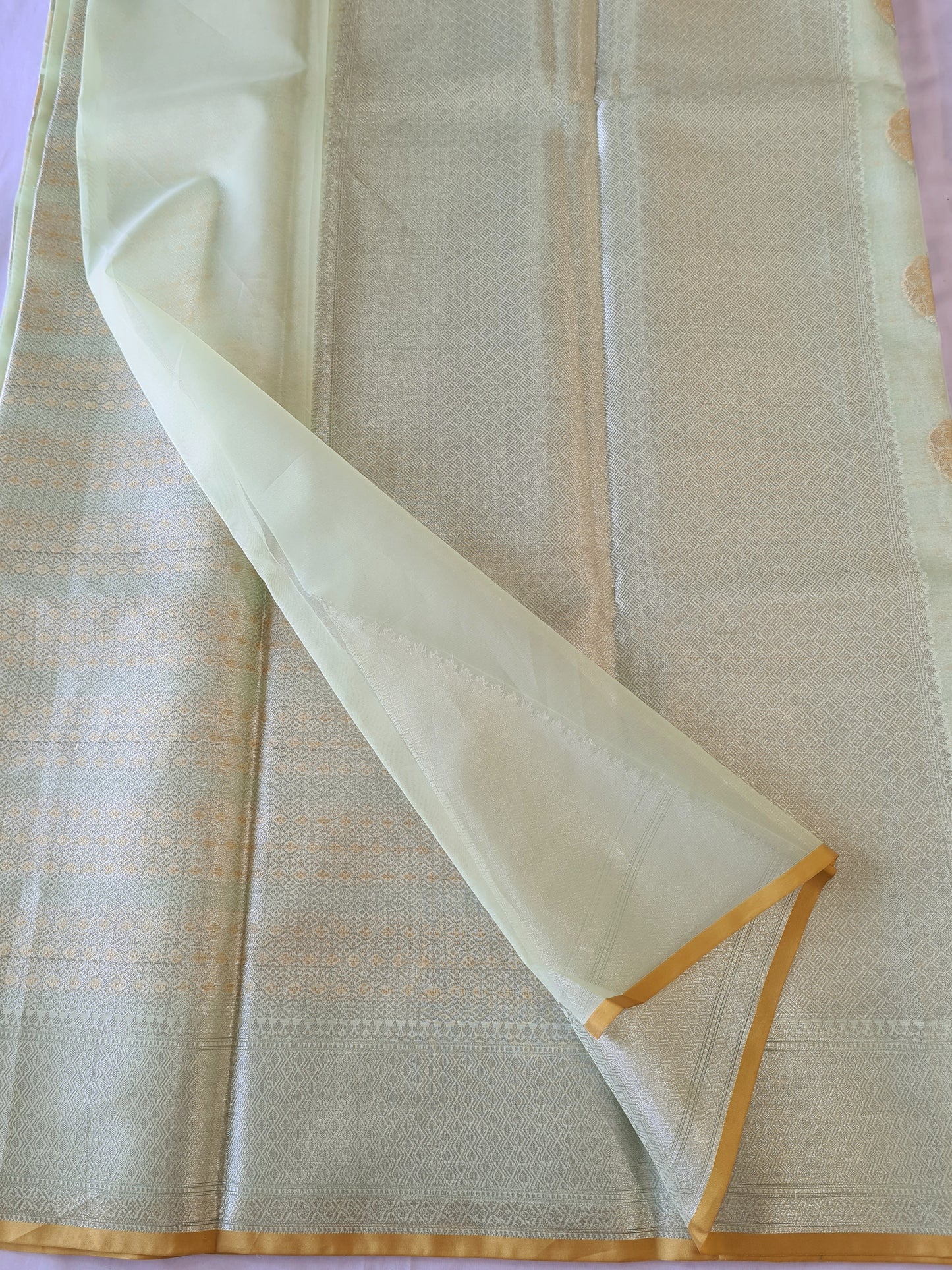 Semi Organza Silk Pastel Green