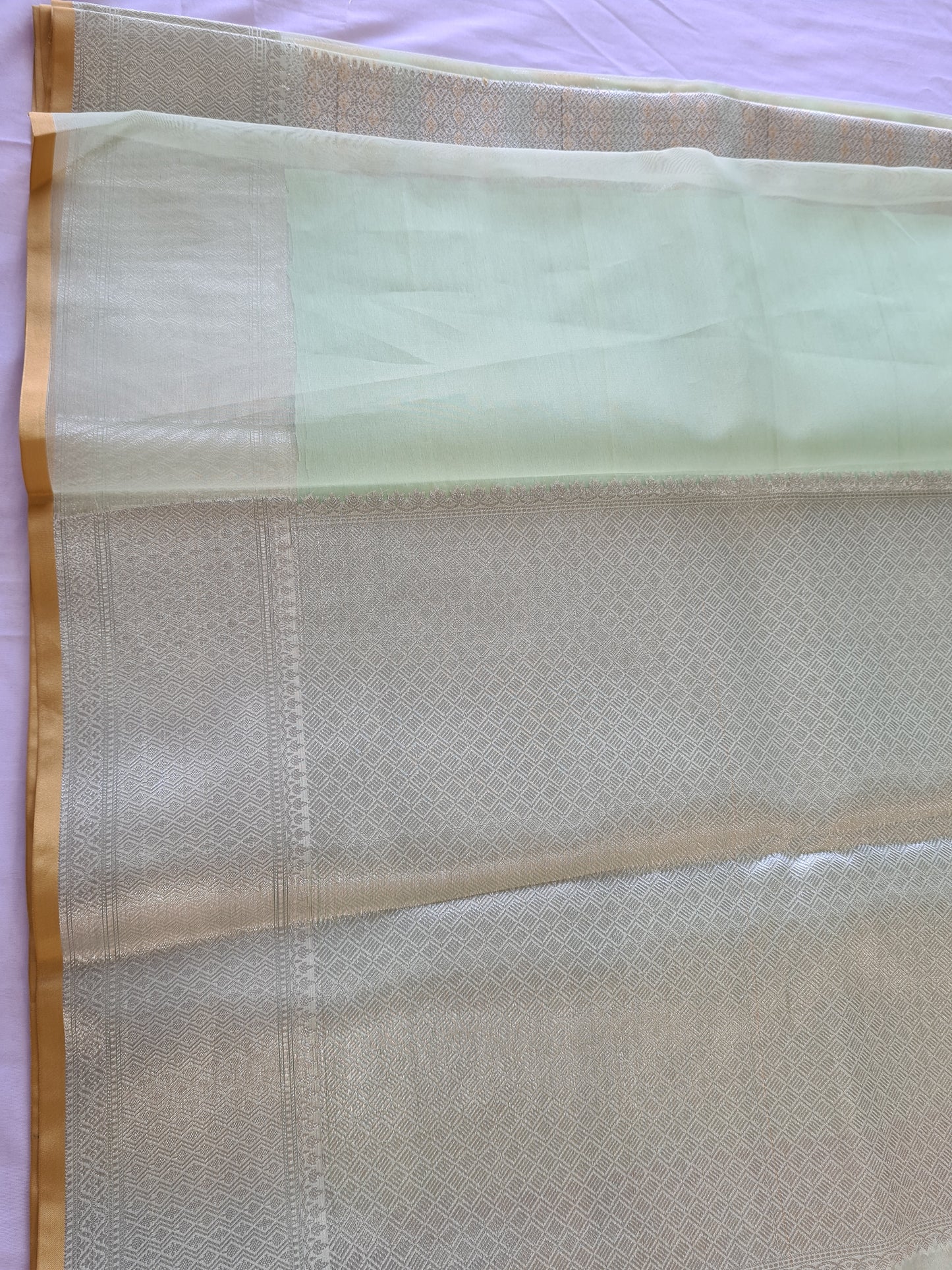 Semi Organza Silk Pastel Green