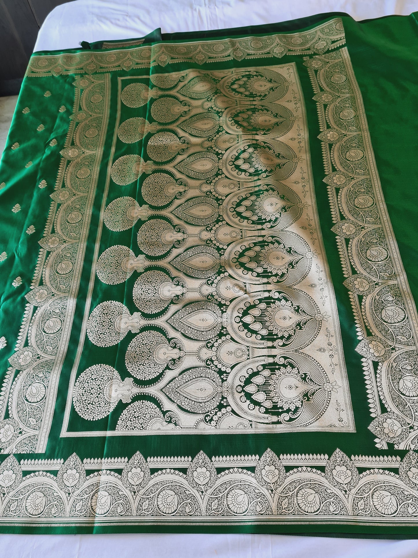 Mashru Katan Silk Fresh Green
