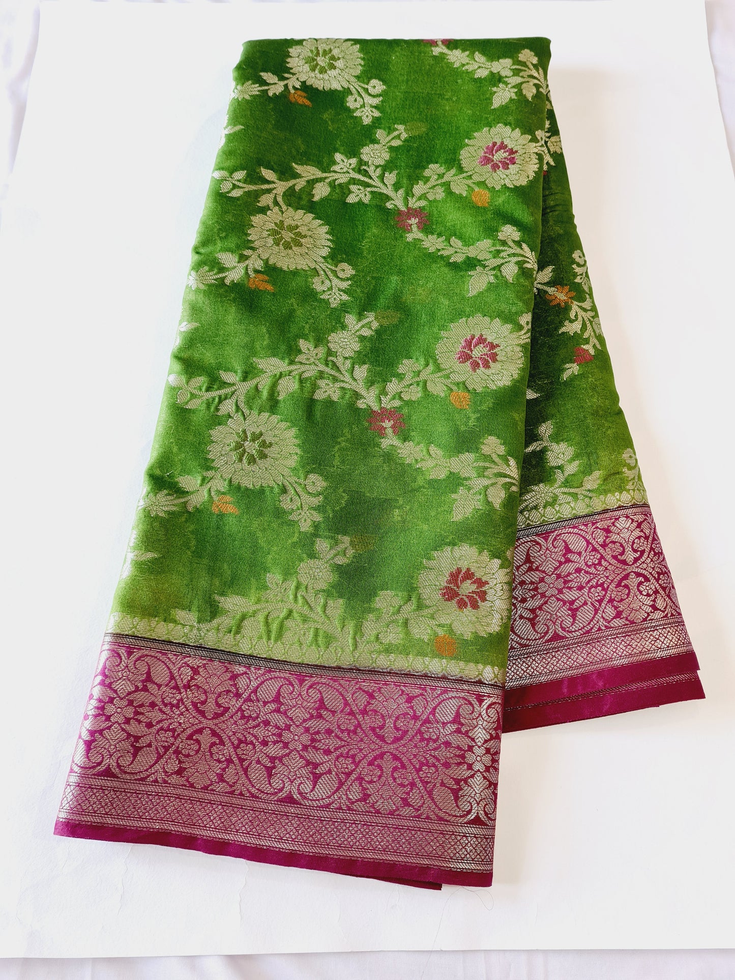 Jaal Raw Mango Georgette Green