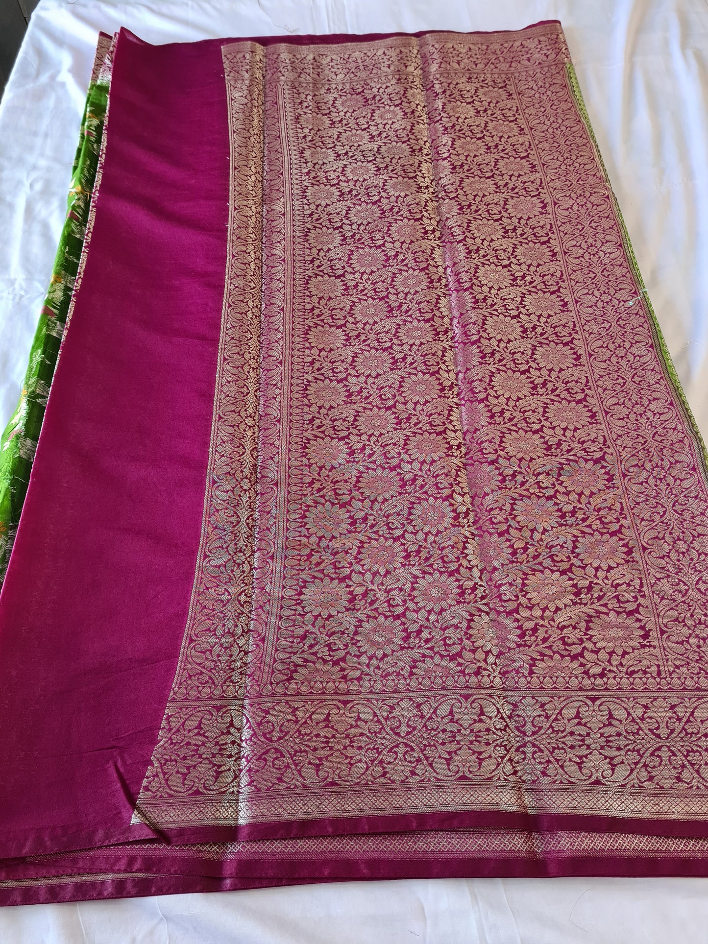 Jaal Raw Mango Georgette Green