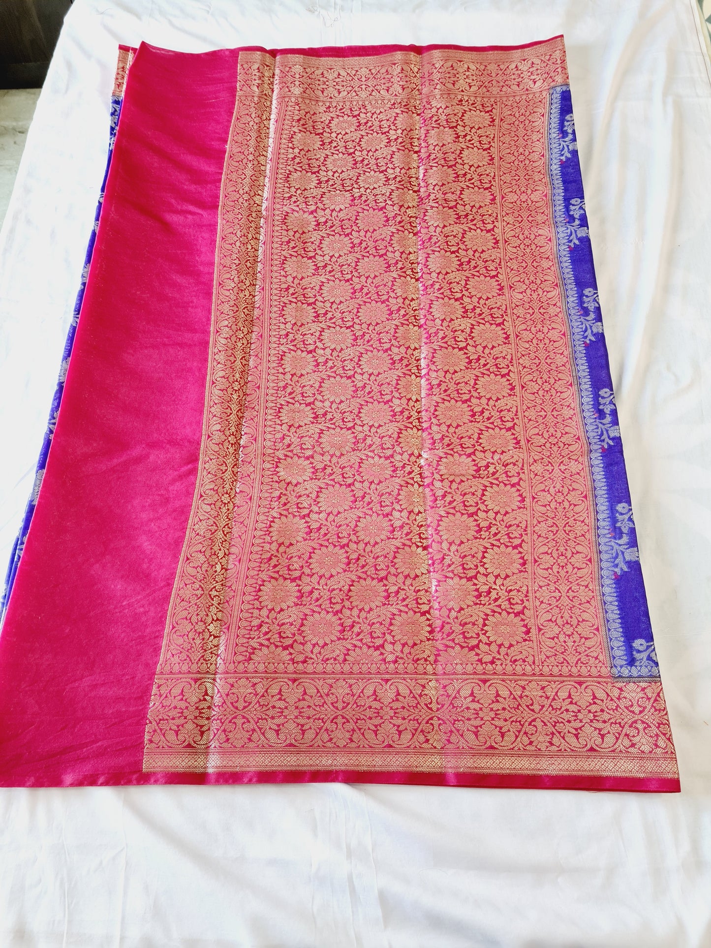 Jaal Raw mango Georgette Blue