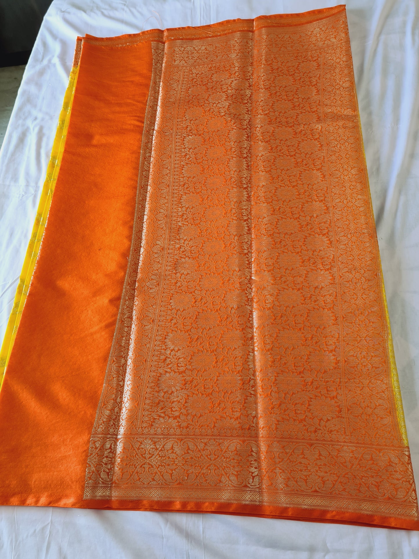 Jaal Raw Mango Georgette Yellow