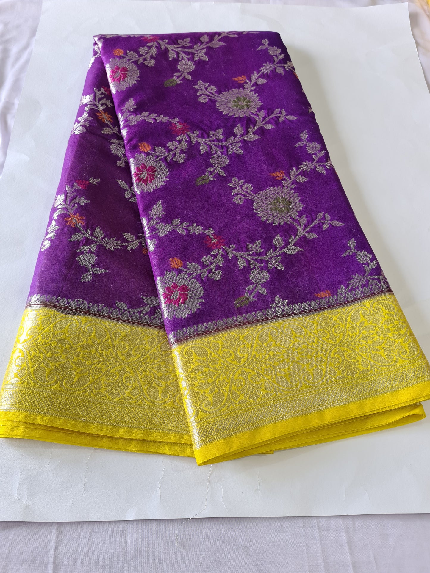 Jaal Raw Mango Georgette Purple