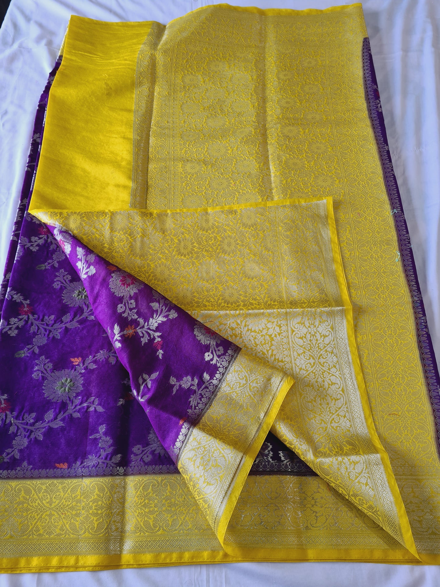 Jaal Raw Mango Georgette Purple