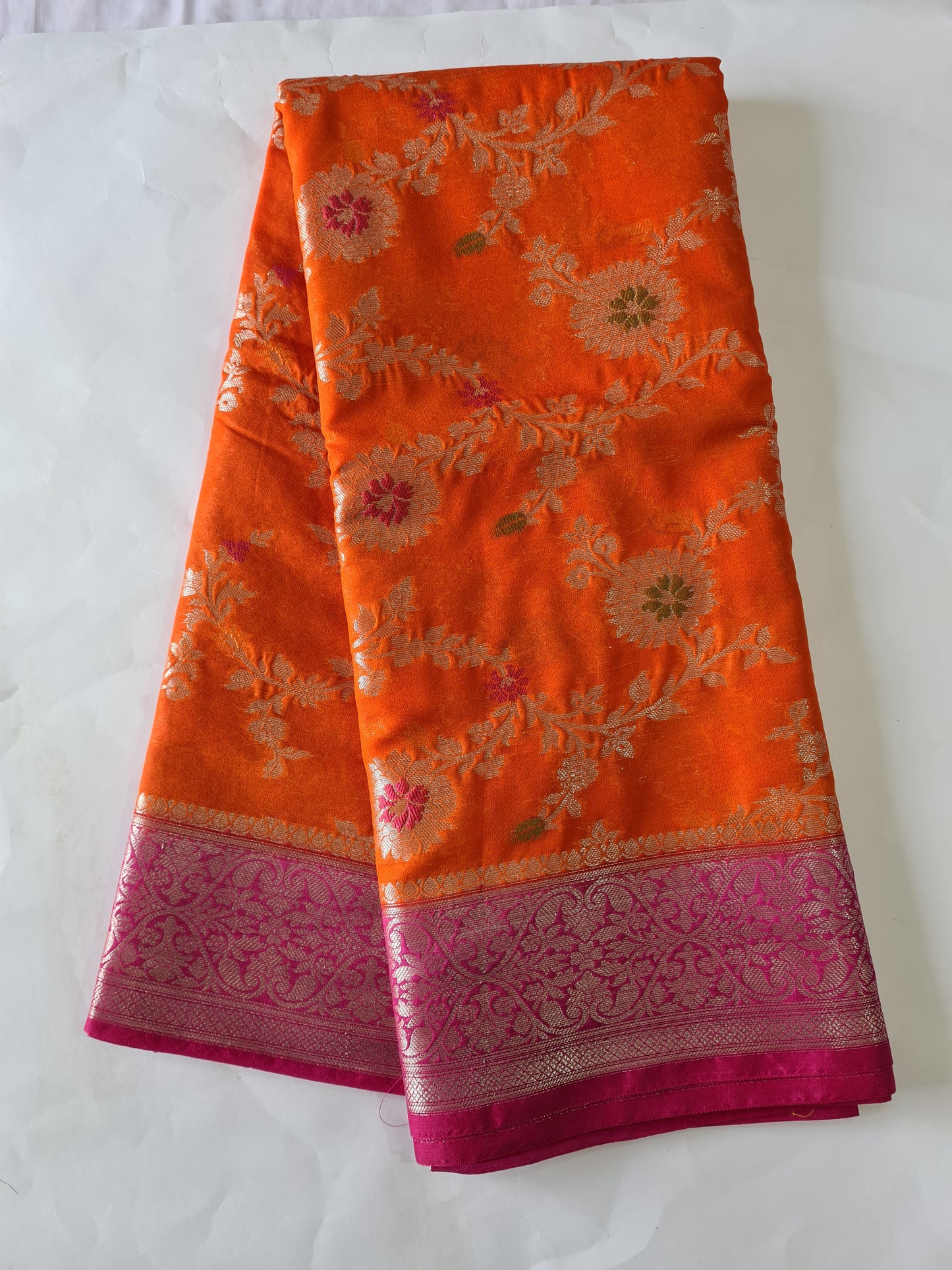 Jaal Raw Mango Georgette Orange