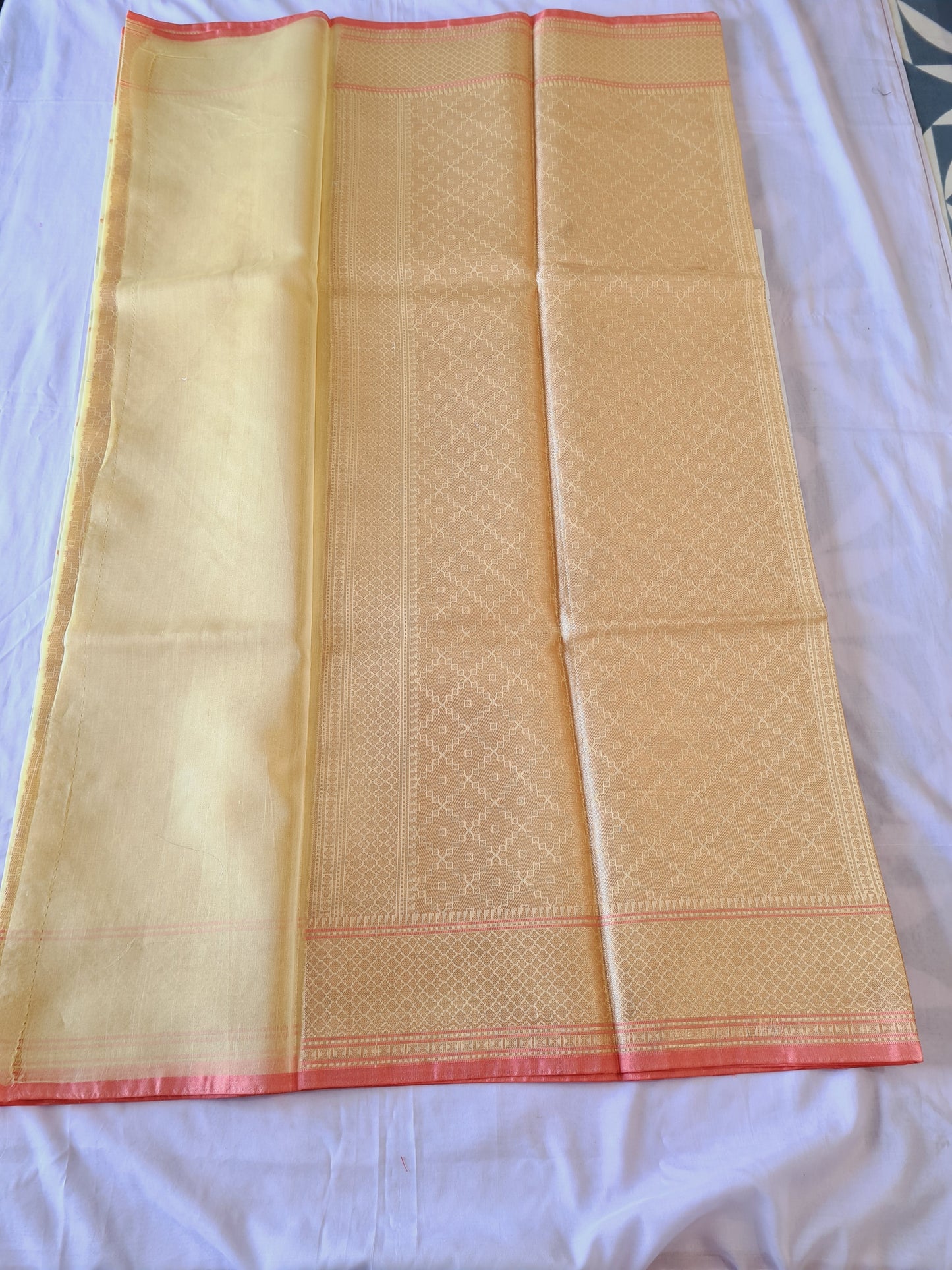 Semi Organza Silk Lemon Yellow