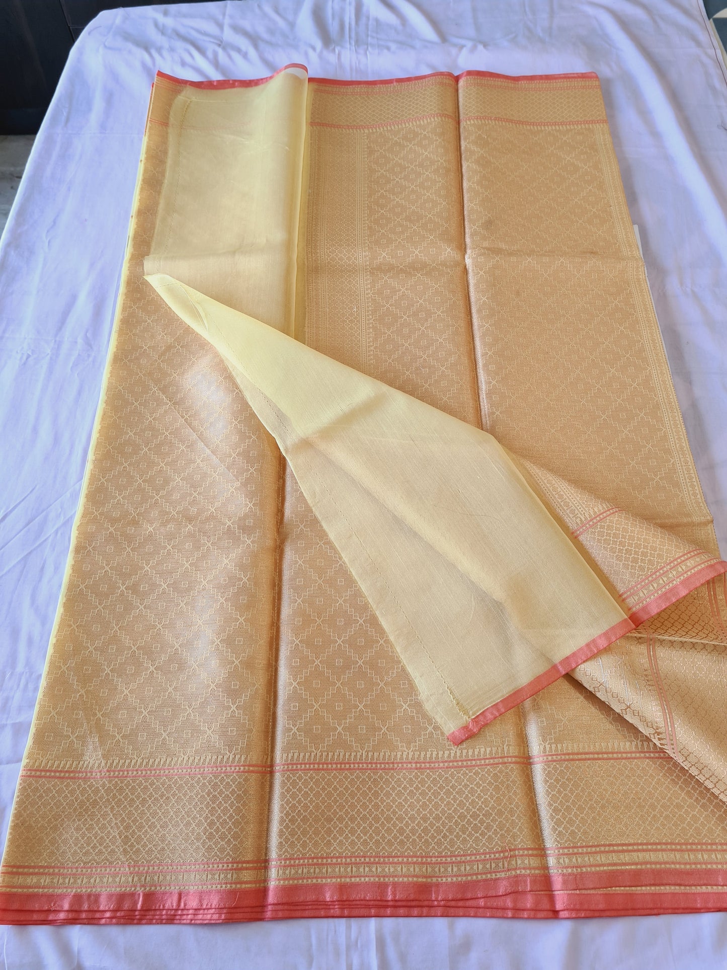 Semi Organza Silk Lemon Yellow