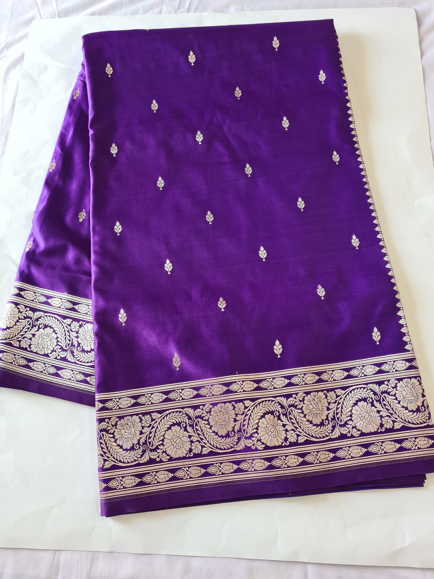 Mauve Purple Mashru Katan Silk