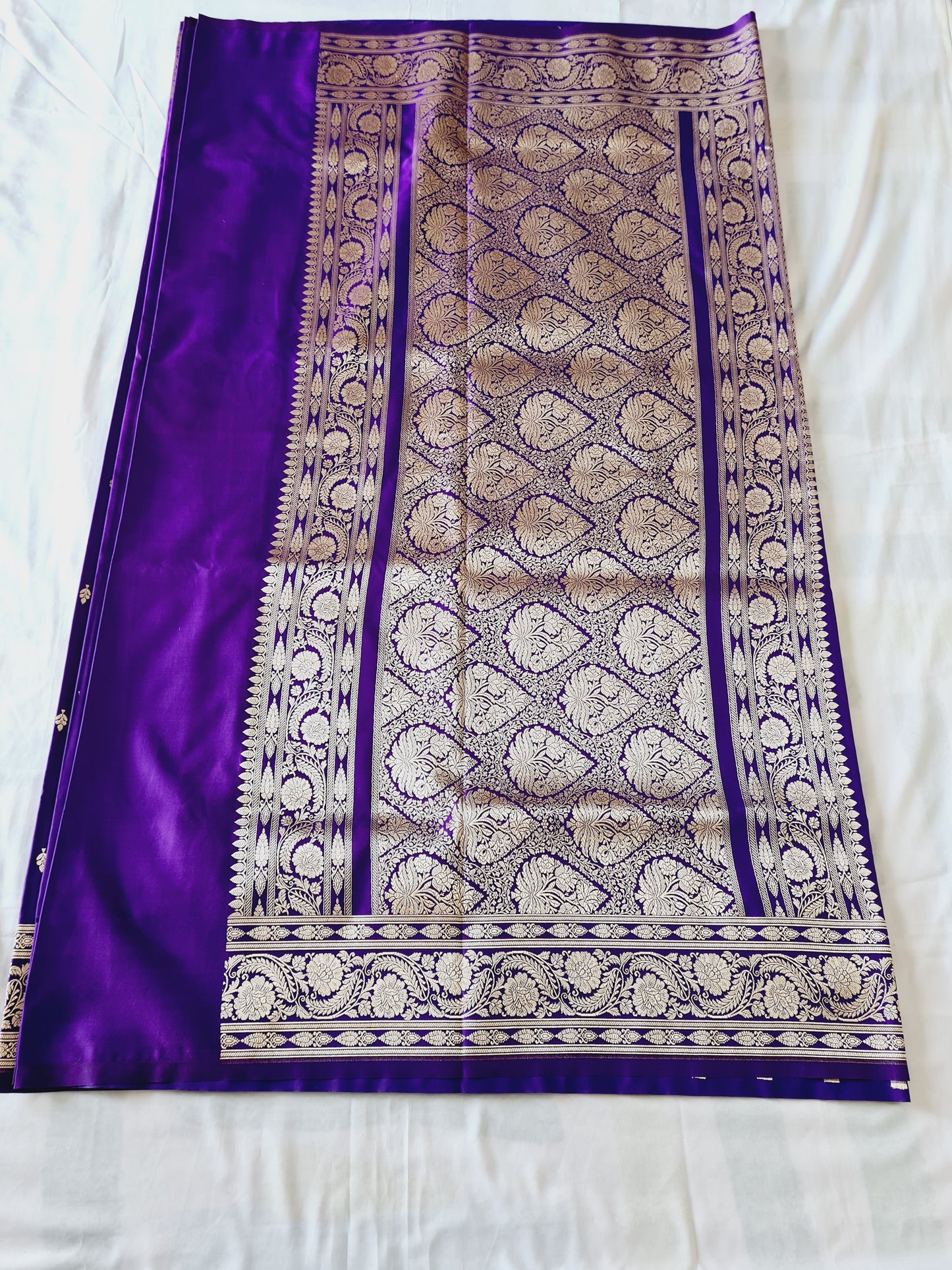 Mauve Purple Mashru Katan Silk