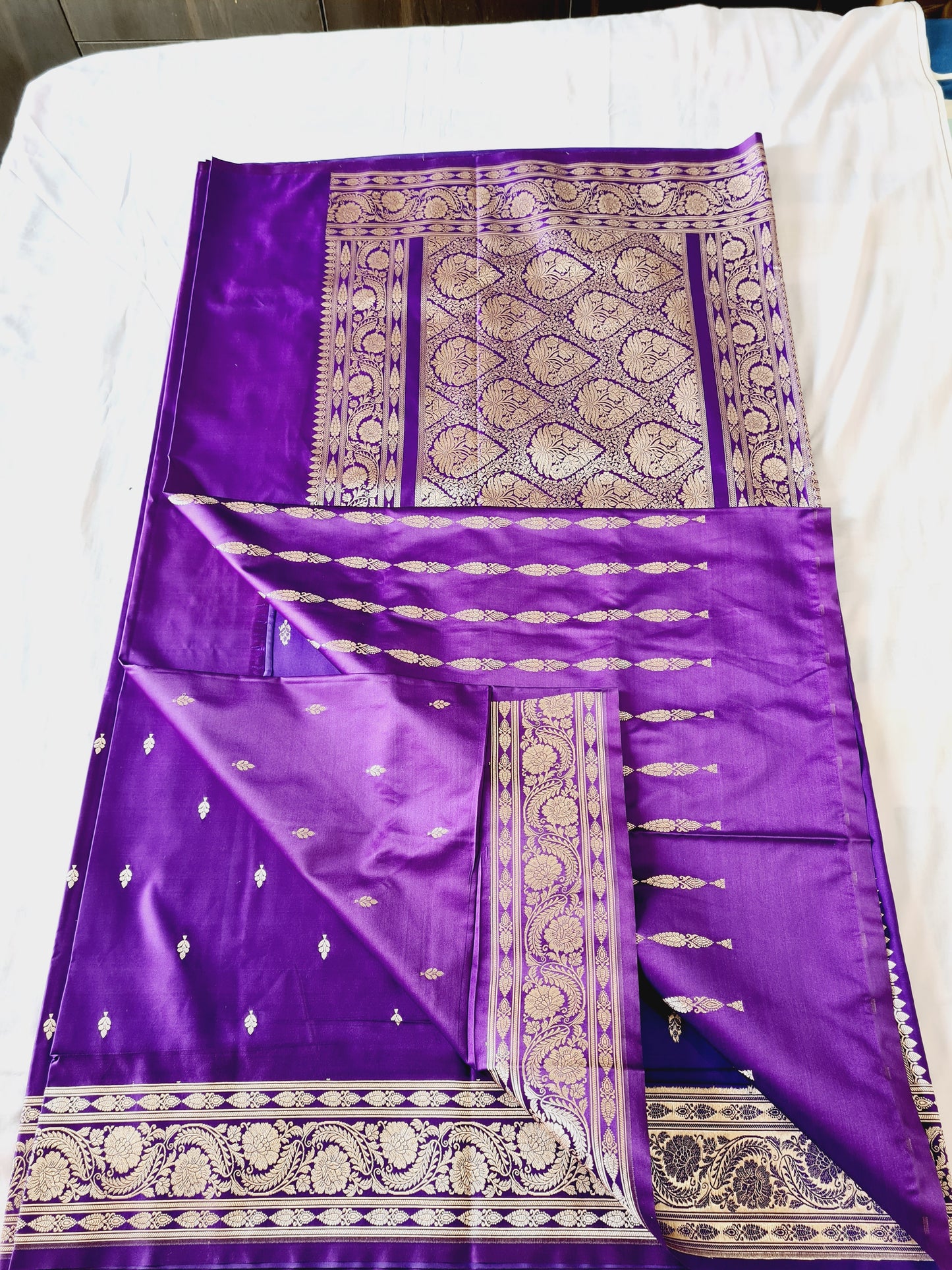 Mauve Purple Mashru Katan Silk