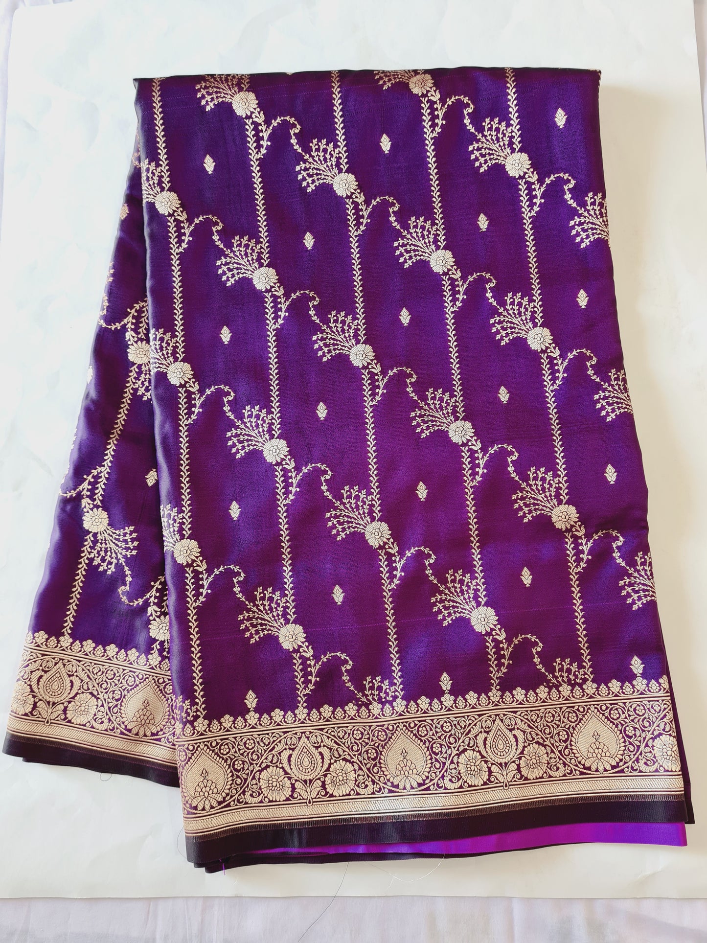 Berry Purple Mashru Katan Silk