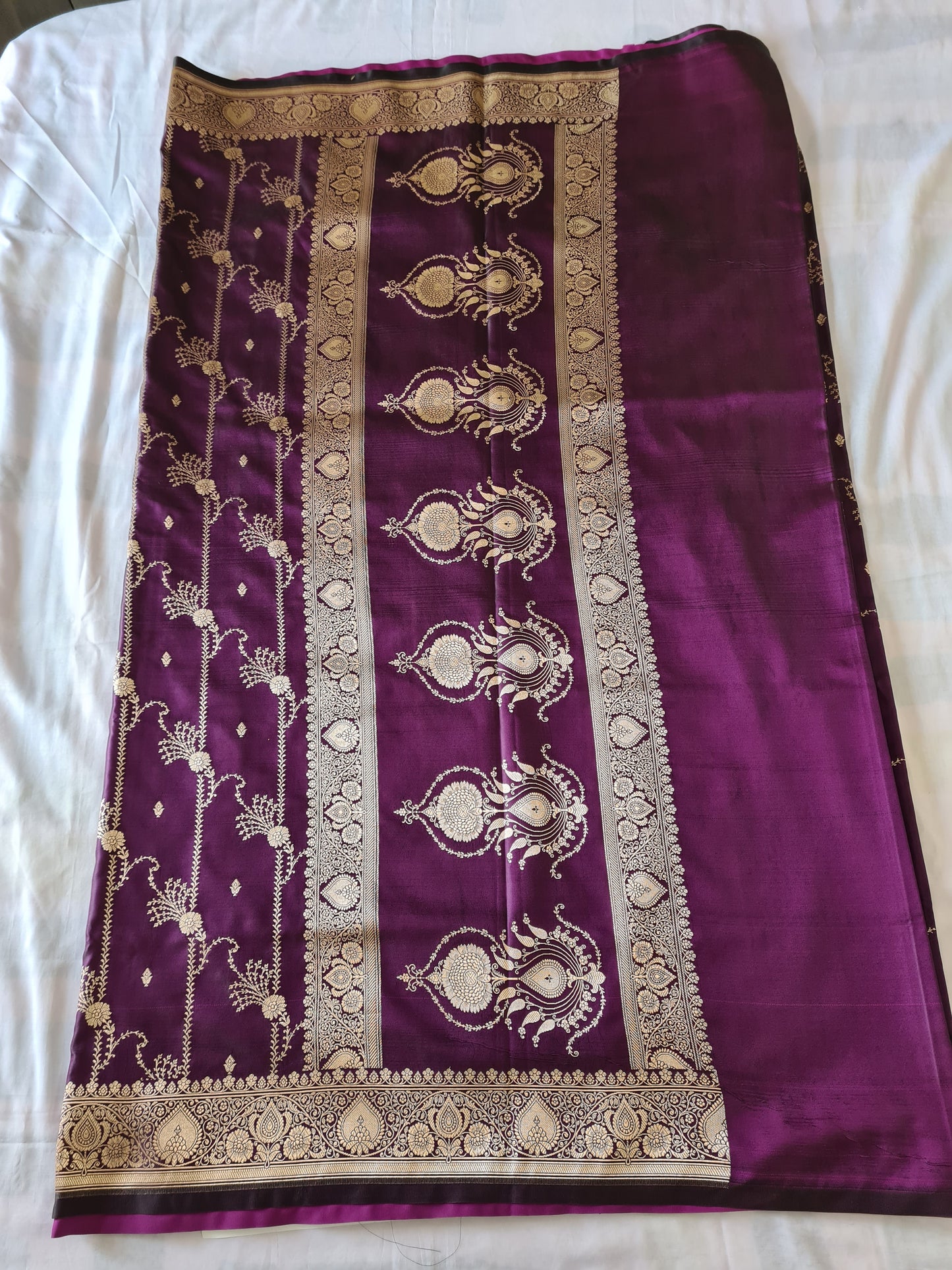 Berry Purple Mashru Katan Silk