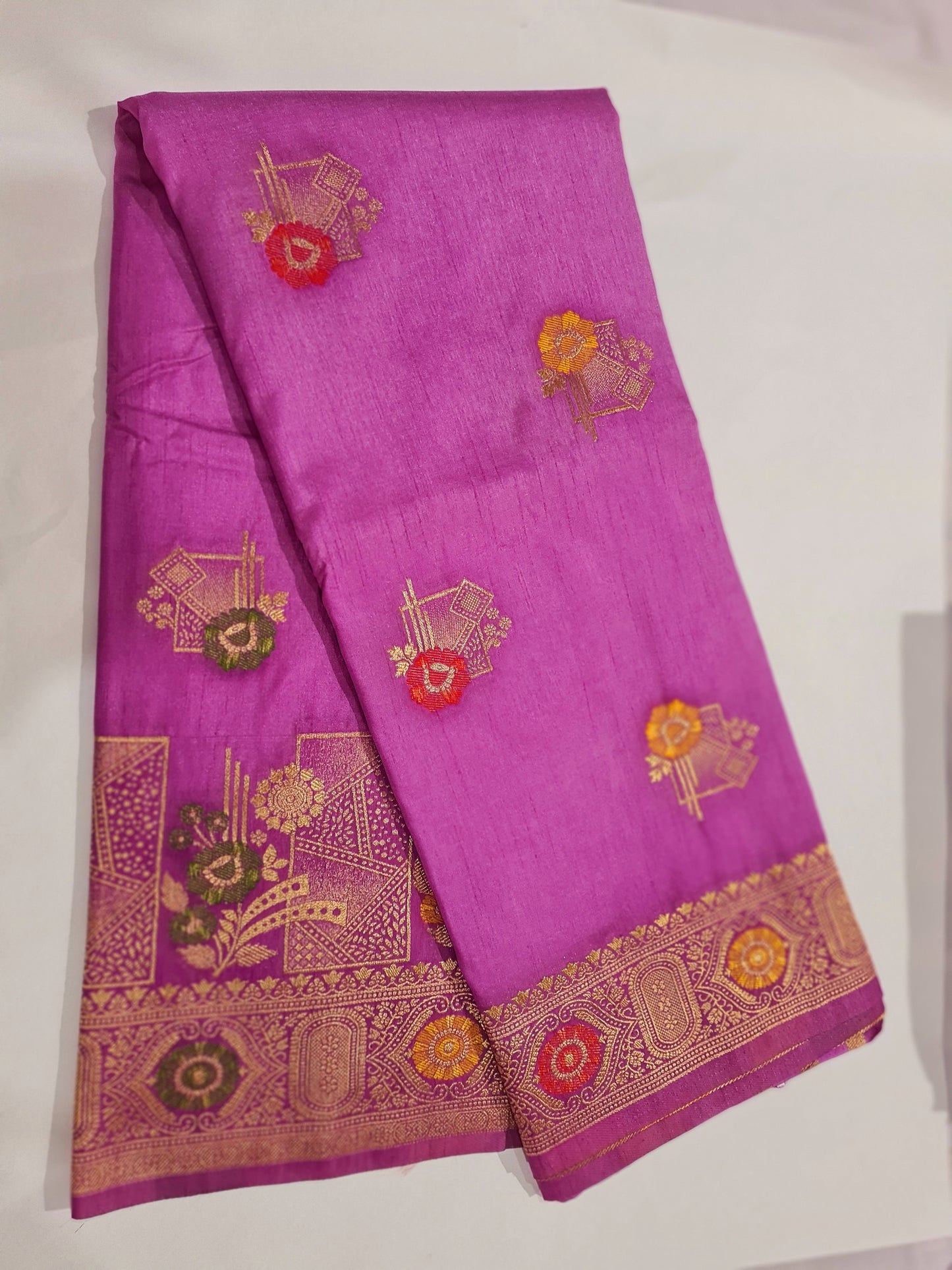 Raw Silk with Meena Zari Lavender
