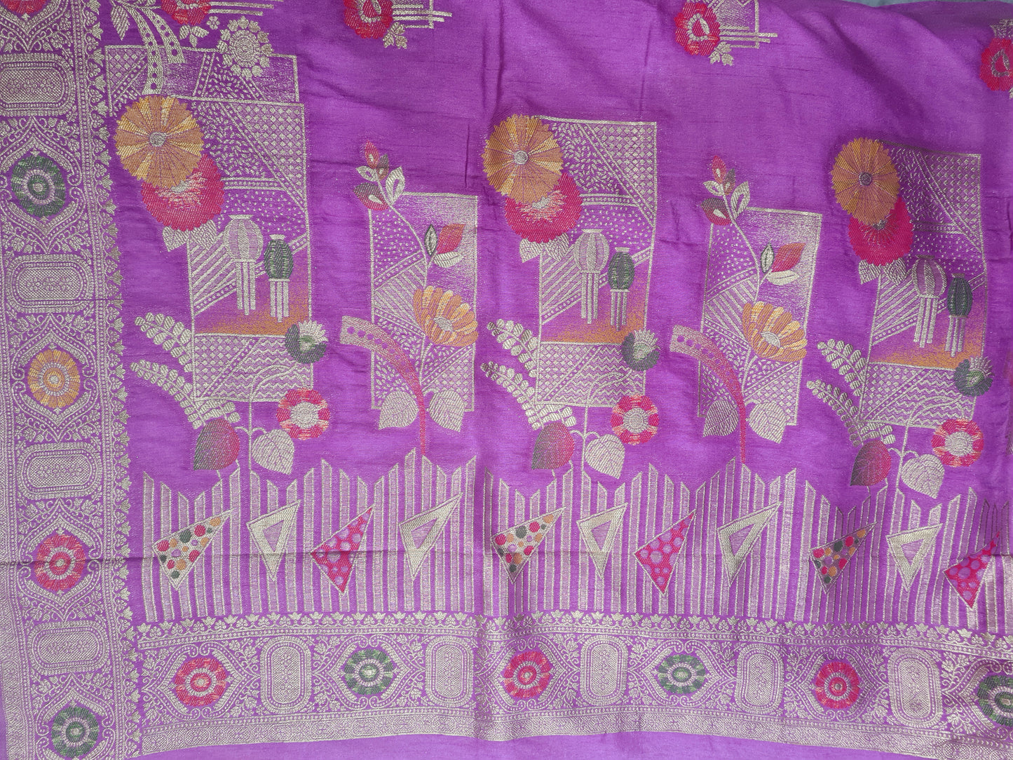 Raw Silk with Meena Zari Lavender