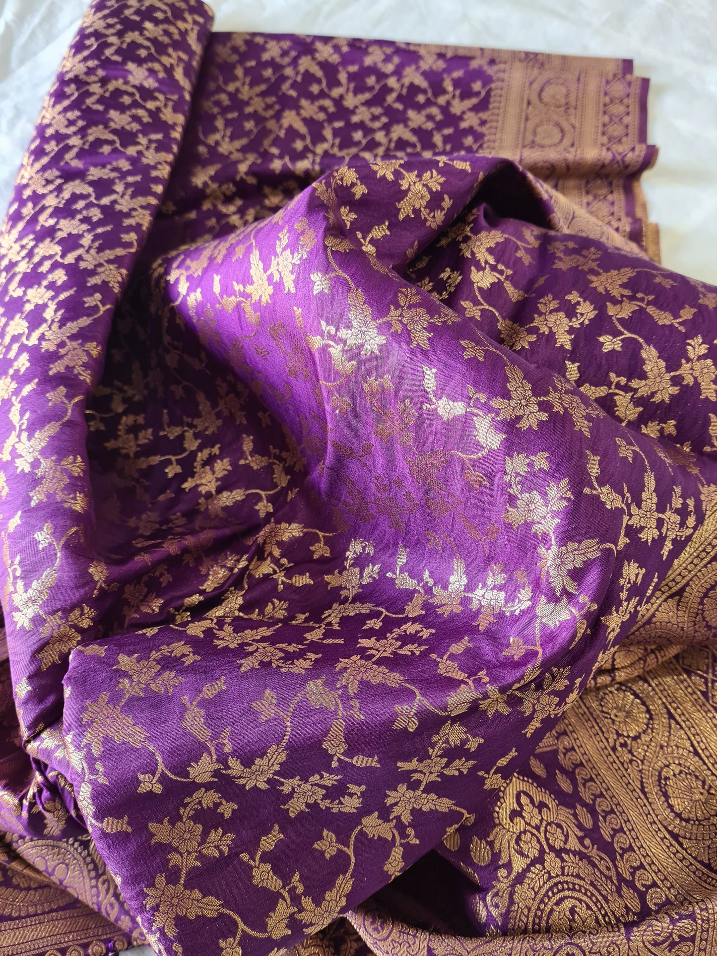 Tussar Silk Purple