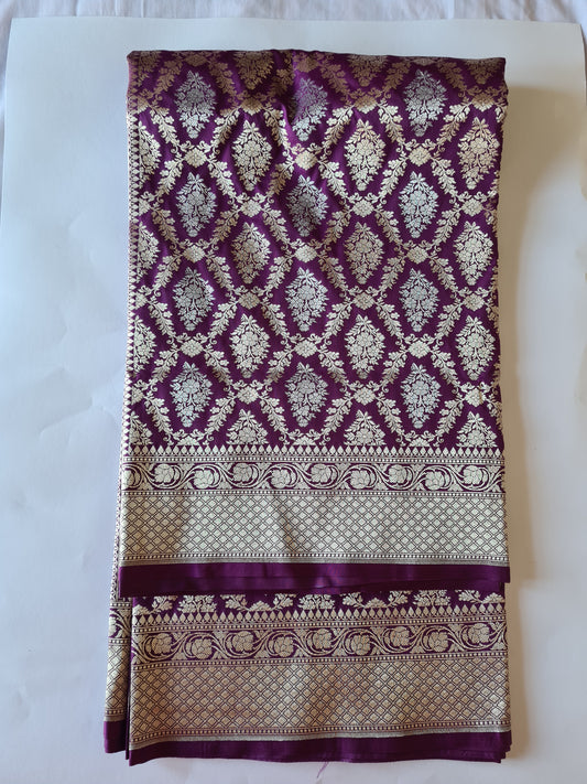 Sona Roopa Mashru Katan Silk Wine