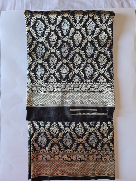 Sona Roopa Mashru Katan Silk Black