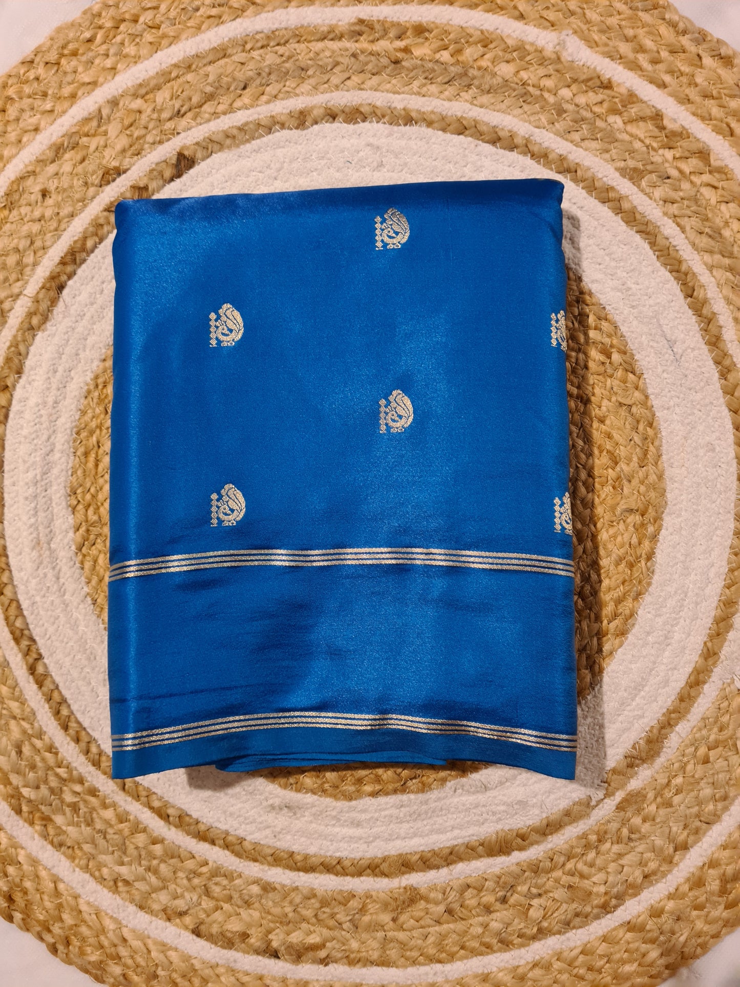 Bentex Peacock Blue Semi Silk