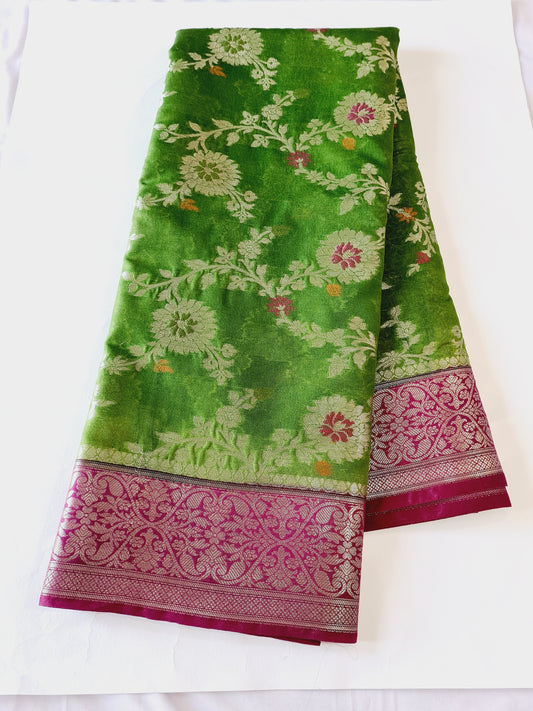 Jaal Raw Mango Georgette Green