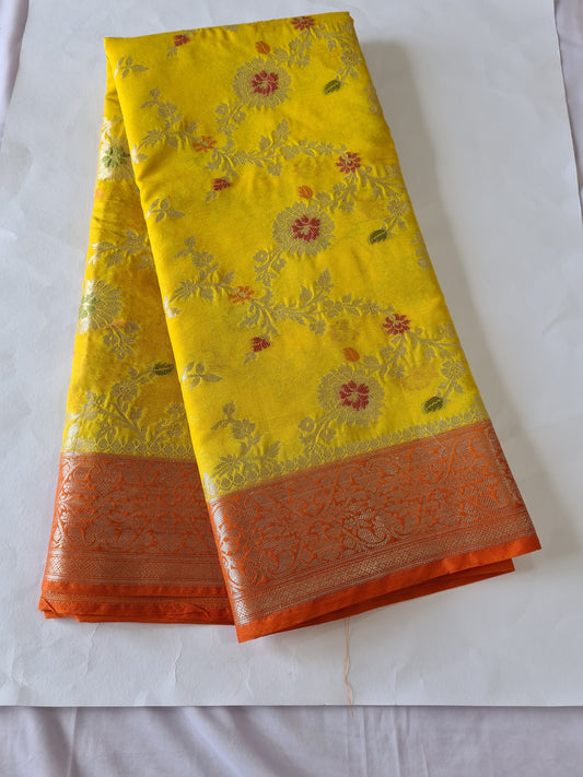 Jaal Raw Mango Georgette Yellow