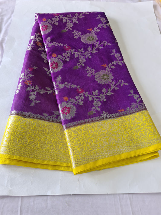 Jaal Raw Mango Georgette Purple