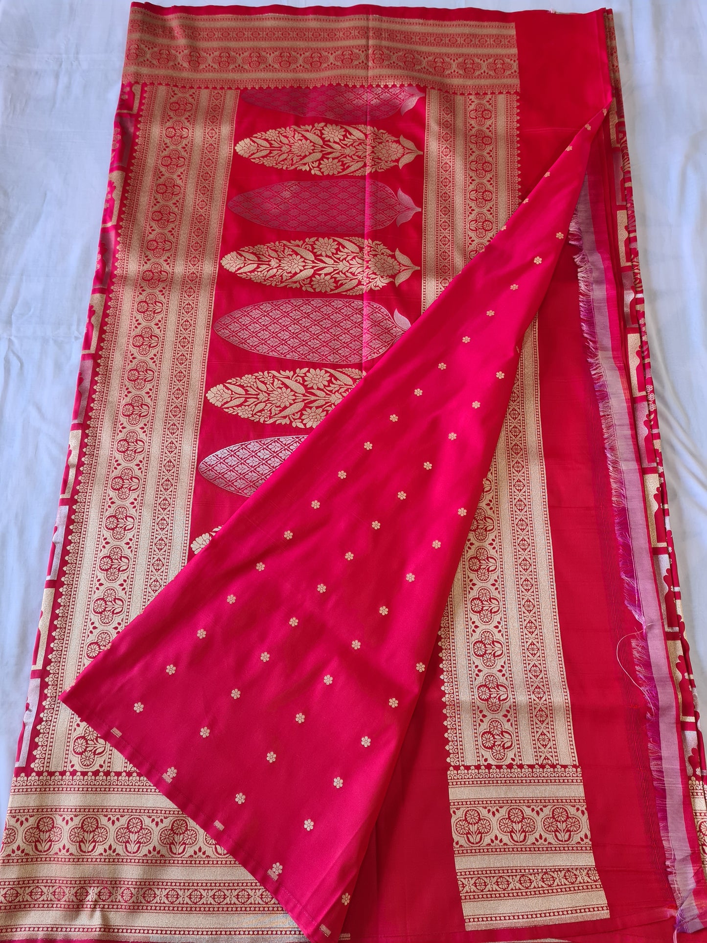 Alfi Mashru Silk Strawberry Pink