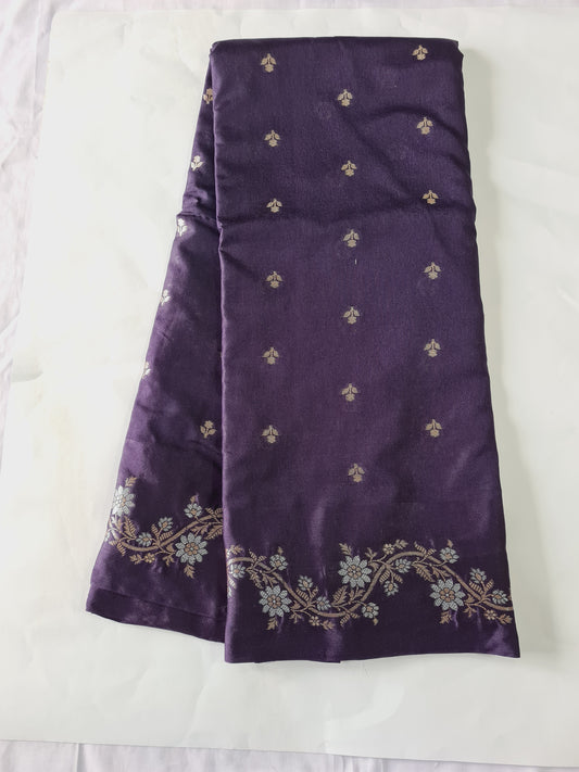 Pure Raw Mango Navy Blue saree