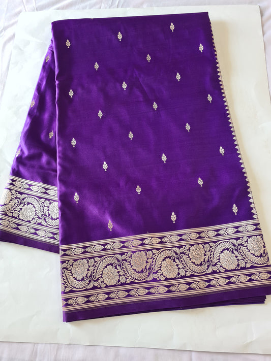 Mauve Purple Mashru Katan Silk