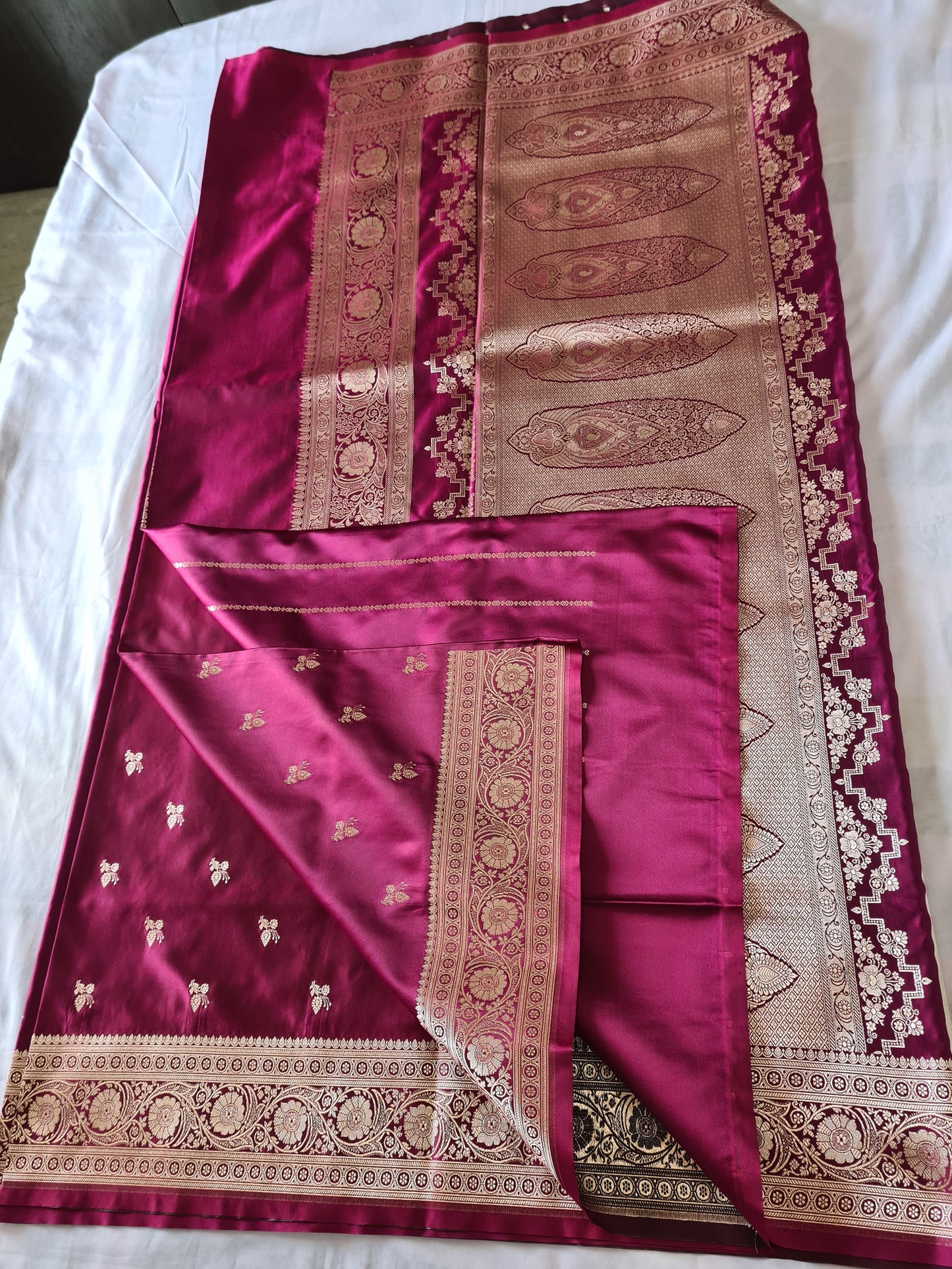 Rani Pink- Purple Mashru Katan Silk