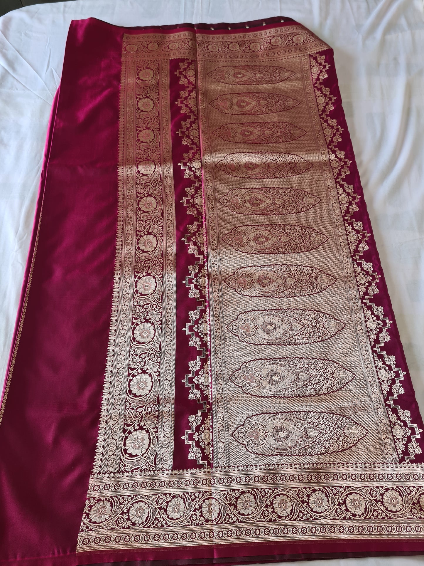 Rani Pink- Purple Mashru Katan Silk