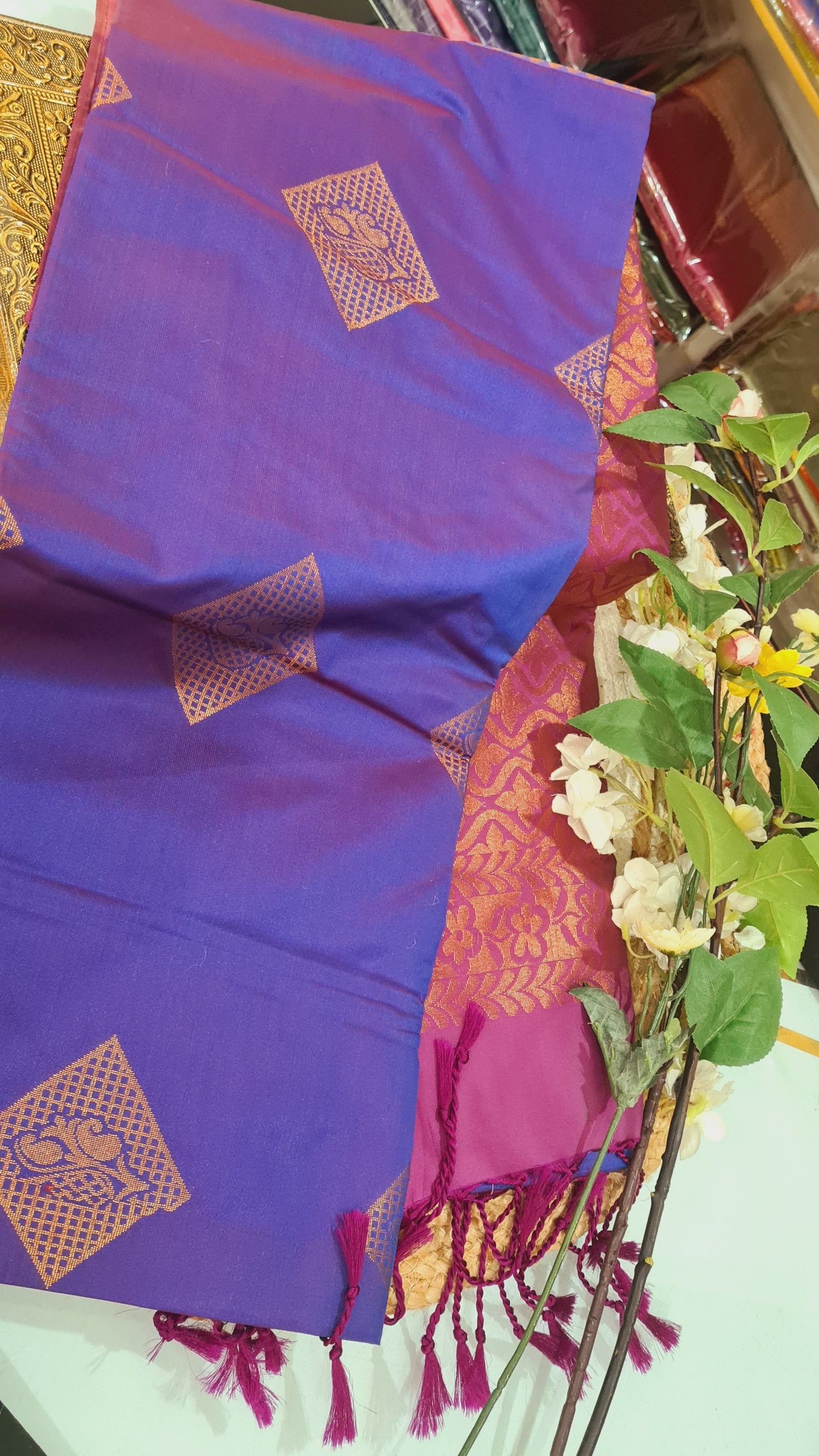 Purple Pink Soft Silk
