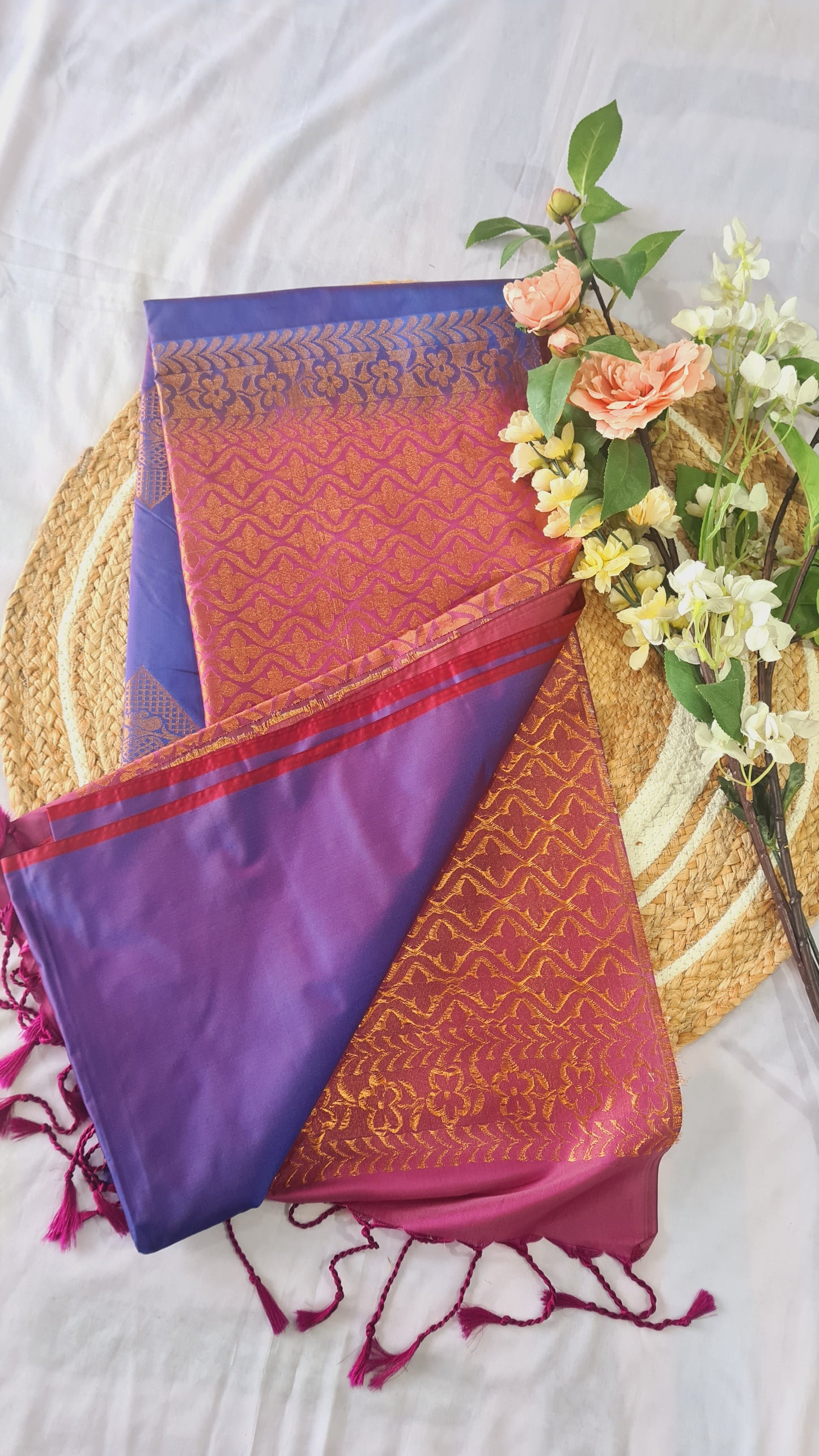 Purple Pink Soft Silk