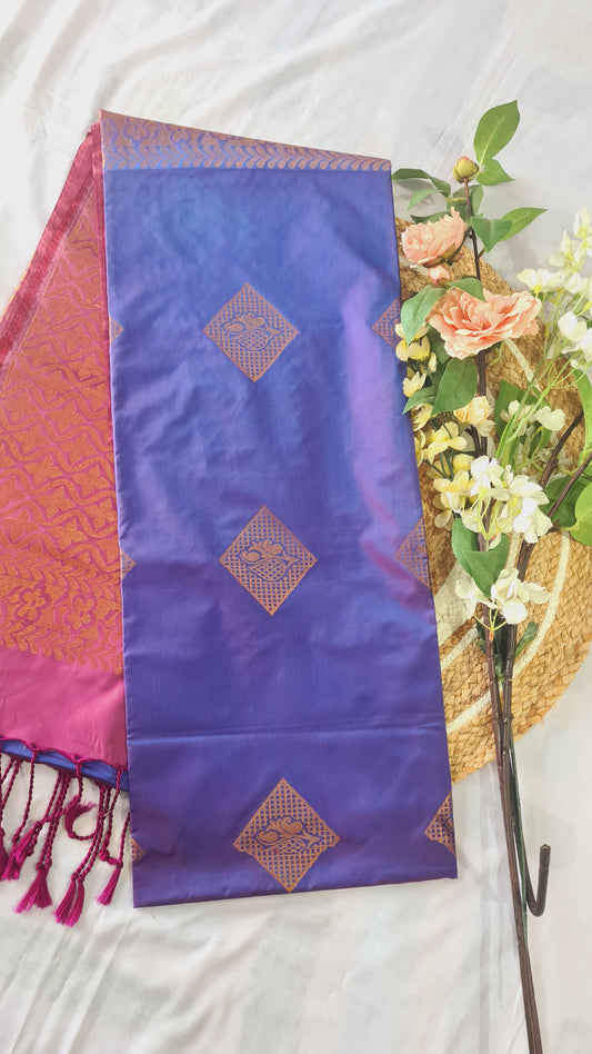 Purple Pink Soft Silk
