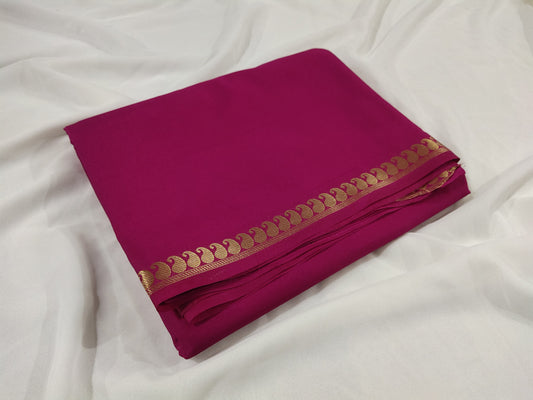 Pink Semi Crape Mysore Silk