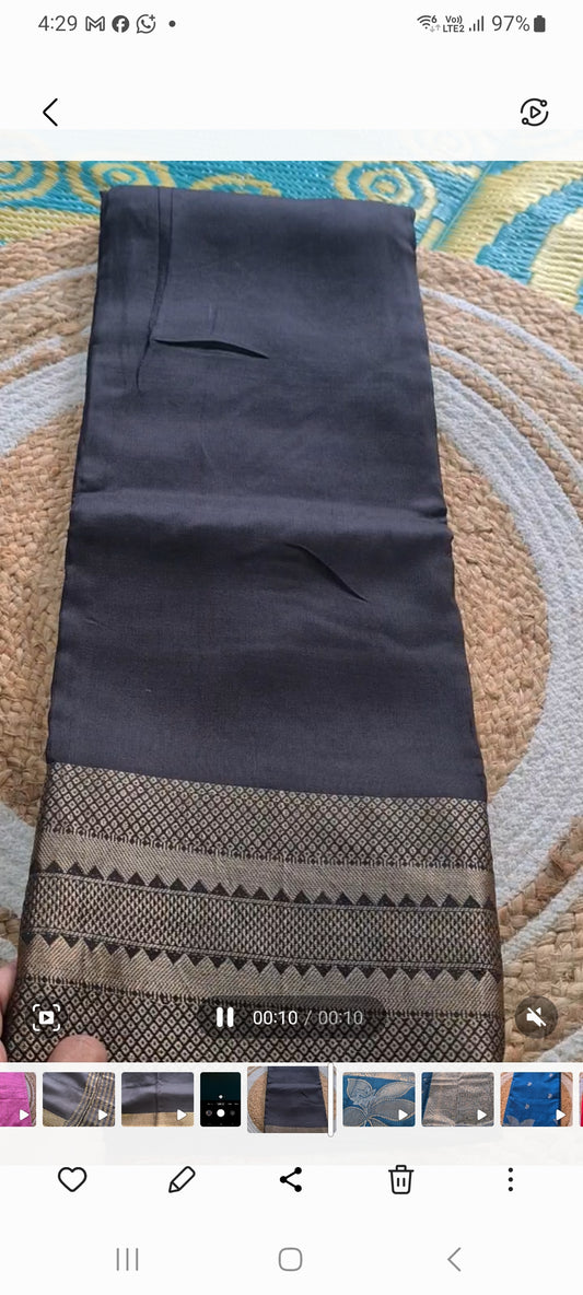 Black  & Red Viscose silk