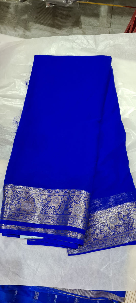 Indigo blue Gazibo saree